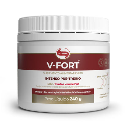 V-Fort Vitafor 240g Red Fruits – Pre-Workout with 3g Creatine